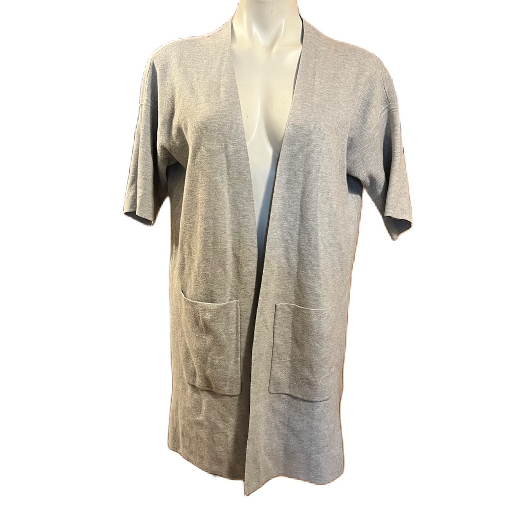 Eileen Fisher Gray Open Front Cardigan